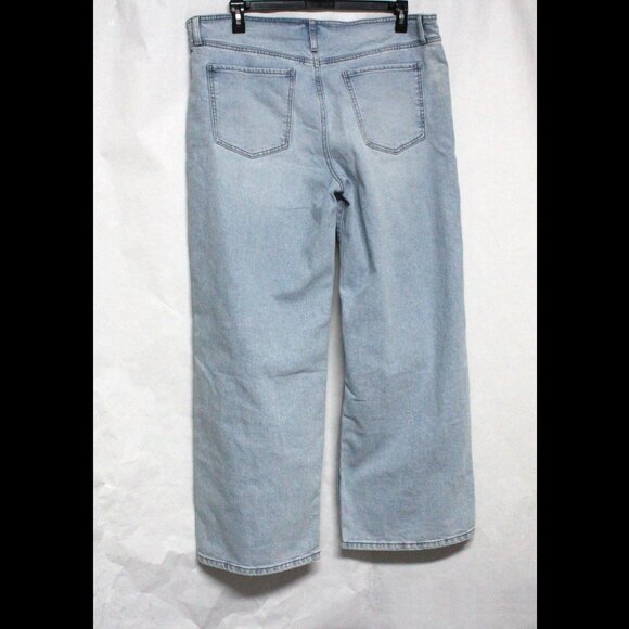 No Boundaries XL 16-18 No Waist Wide Leg Baggy Light Wash Blue Denim Jeans - Picture 2 of 12